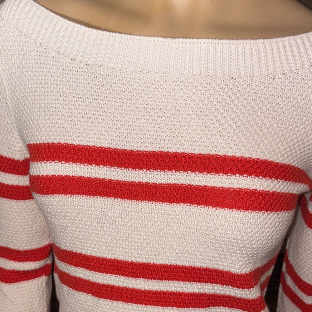Banana Republic women’s Off-Shoulder nautical preppy long sleeve knit Sweater XS - Picture 7 of 12
